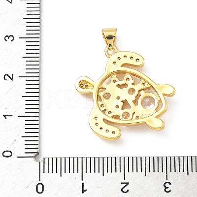 Brass Micro Pave Cubic Zirconia Pendants KK-D426-05G-1