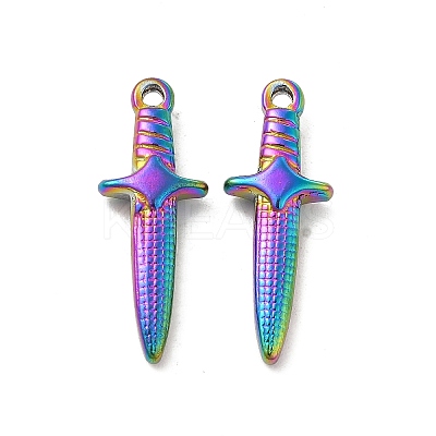 Ion Plating(IP) 304 Stainless Steel Pendants STAS-B032-28MC-1