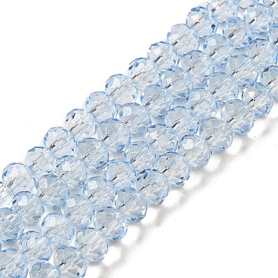 Transparent Baking Paint Glass Beads Strands DGLA-A034-T6mm-D13-1