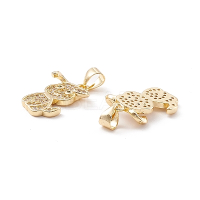 Brass Micro Pave Cubic Zirconia Pendants KK-D067-06G-02-RS-1
