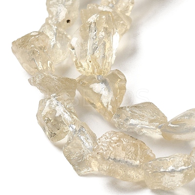 Raw Rough Natural Lemon Quartz(Heated) Beads Strands G-I283-G10-02-1