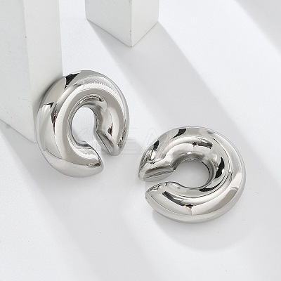 304 Stainless Steel C-Shaped Cuff Earrings for Women EJEW-M068-30P-1