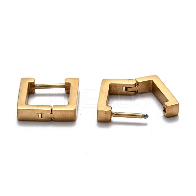 304 Stainless Steel Square Huggie Hoop Earrings STAS-H156-09A-G-1