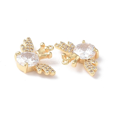 Brass Micro Pave Cubic Zirconia Pendants KK-I702-38G-1