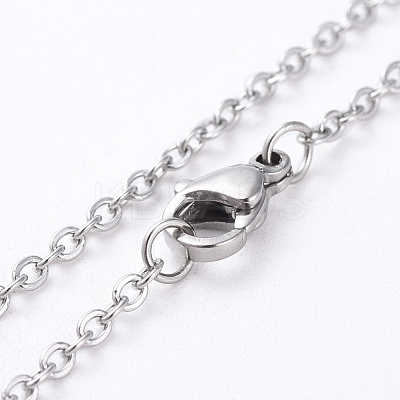 Tarnish Resistant 304 Stainless Steel Women Chain Necklaces NJEW-C079-01-1