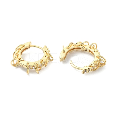Rack Plating Brass Micro Pave Cubic Zirconia Hoop Earrings EJEW-Q780-04G-1