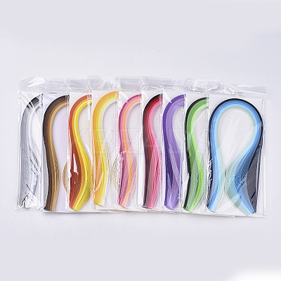 DIY Paper Quilling Strips Sets: Random Color Paper Quilling Strips DIY-S038-001-1