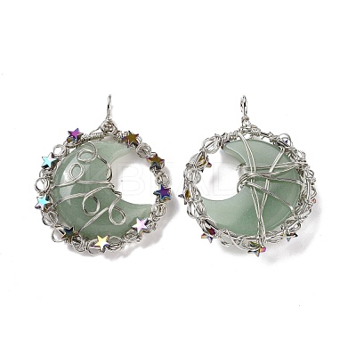 Natural & Synthetic Stone Big Pendants G-H274-03P-1