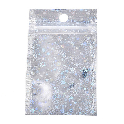 Glitter Holographic Star Plastic Packaging Yin-yang Resealable Bags OPP-N002-02J-1