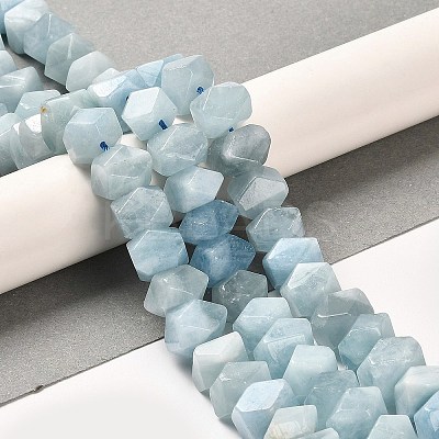 Natural Aquamarine Beads Strands G-N327-05-09-1