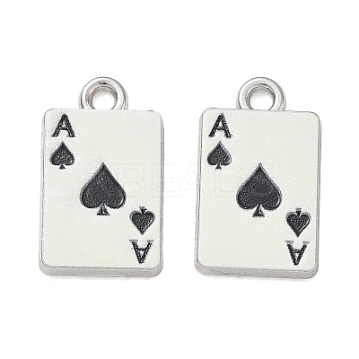 Playing Cards Alloy Enamel Pendants FIND-D044-27P-01-1