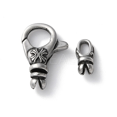 316 Stainless Steel Lobster Claw Clasps Sets STAS-D303-10AS-03-1