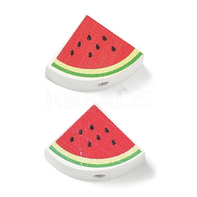 Summer Themed Printed Wood Beads WD-CBAA998-A04-1