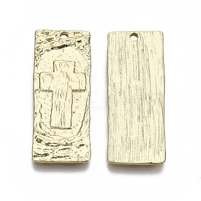 Alloy Hammered Pendants PALLOY-R113-11G-NR-1