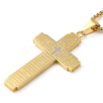 201 Stainless Steel Pendant Necklaces NJEW-H015-08G-1