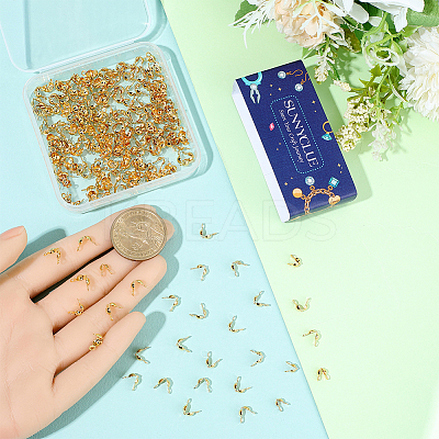 240Pcs 4 Styles Brass Bead Tips KK-SC0007-37-1