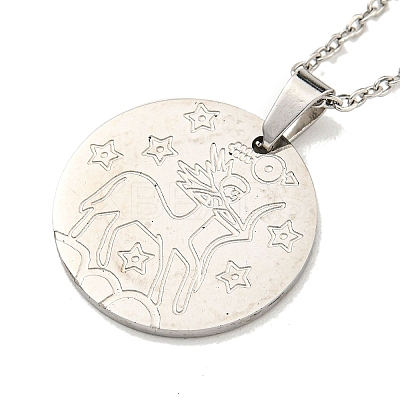 Non-Tarnish Constellation Pendant Necklaces NJEW-S422-04P-09-1