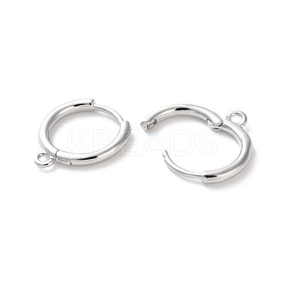 Rack Plating Brass Huggie Hoop Earring Findings KK-S405-02P-1