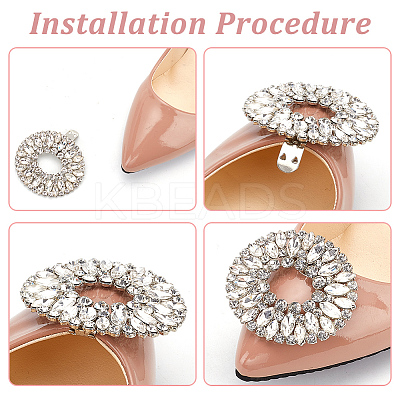 Alloy Crystal Rhinestone Shoe Decoration DIY-FG0003-73-1