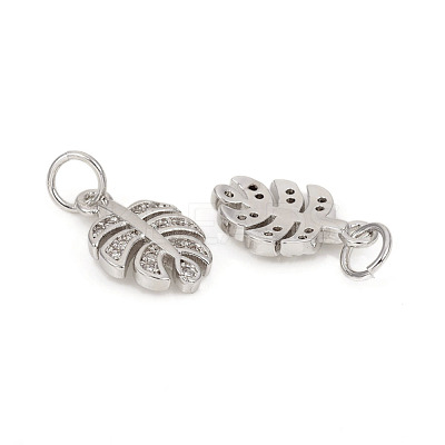 Brass Micro Pave Cubic Zirconia Charms ZIRC-L096-05P-1