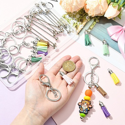 12Pcs 6 Colors Faux Suede Tassel Pendant Decorations KEYC-YW0001-26-1