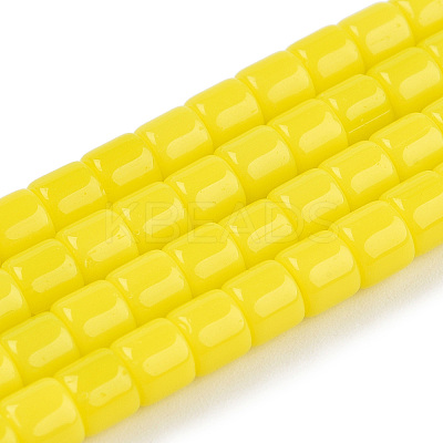 Opaque Solid Glass Bead Strands X-GLAA-N047-09-F03-1