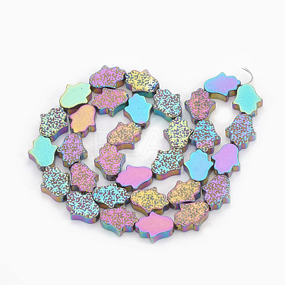 Electroplate Non-magnetic Synthetic Hematite Beads Strands G-N0321-09D-1