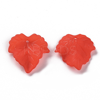 Autumn Theme Transparent Frosted Acrylic Pendants PAF002Y-12-1