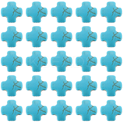 100Pcs Synthetic Turquoise Dyed Beads TURQ-SC0001-27-1