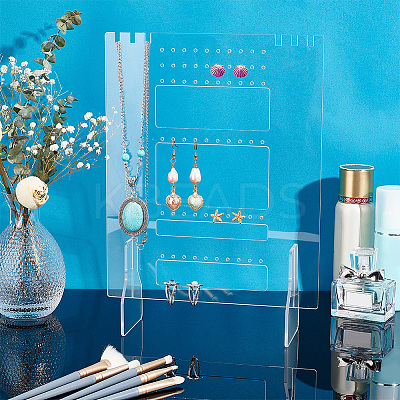 Rectangle Acrylic Jewelry Display Stands EDIS-WH0021-38-1