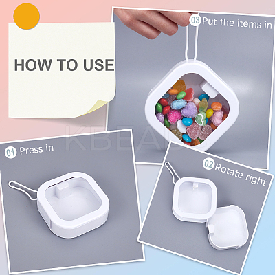 4Pcs 4 Colors Multifunctional Plastic Pocket-Sized Push Switch Organizers Case CON-SP0001-09-1