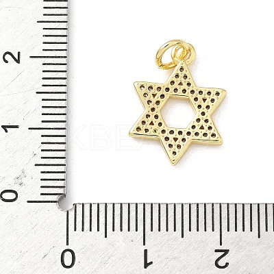 Brass Micro Pave Clear Cubic Zirconia Pendants KK-B141-27G-1