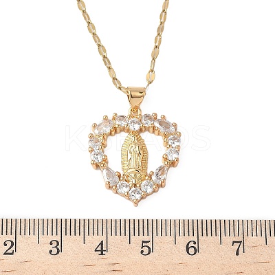 Brass Crystal Rhinestone Hollow Pendant Necklaces NJEW-P331-01B-G-1