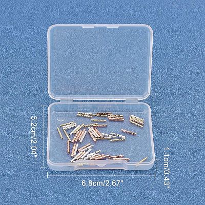 SUPERFINDING 40pcs 2 Color  Brass Tube Beads KK-FH0003-26-1