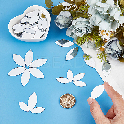 200Pcs 2 Styles Mirror Surface Mosaic Tiles Glass Cabochons DIY-OC0012-43-1