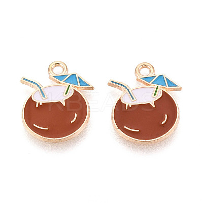 Beach Theme Alloy Enamel Pendants ENAM-T022-33C-1