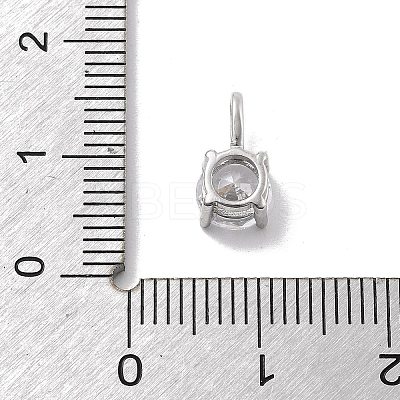 925 Sterling Silver with Cubic Zirconia Charms STER-Q004-04P-1