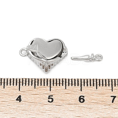 Brass Micro Pave Cubic Zirconia Box Clasps KK-P291-46P-1