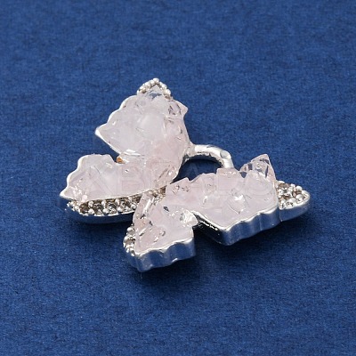 Natural Quartz Crystal Rock Crystal Pendants X-KK-Z066-04S-1