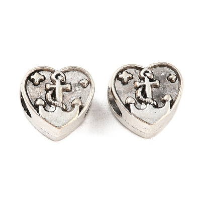 Tibetan Style Alloy European Beadss TIBE-P001-62AS-1