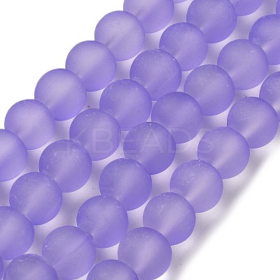 Baking Paint Transparent Glass Bead Strands GLAA-S031-10mm-25-1