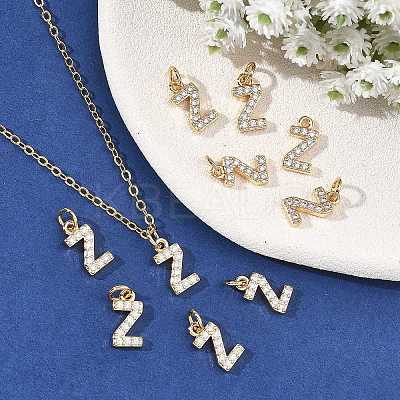 SHEGRACE Brass Micro Pave Clear Cubic Zirconia Pendants XGRQ29758-394G-Z-1