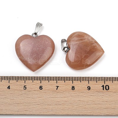 Natural Sunstone Pendants G-G956-B80-1