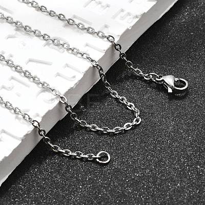 Tarnish Resistant 304 Stainless Steel Women Chain Necklaces NJEW-C079-01C-1