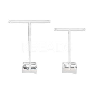 T Bar Organic Glass Earring Display Stand X-EDIS-G001-01-1