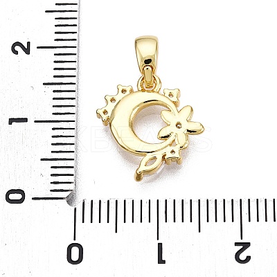 Brass Micro Pave Cubic Zirconia Pendants KK-T070-50G-1