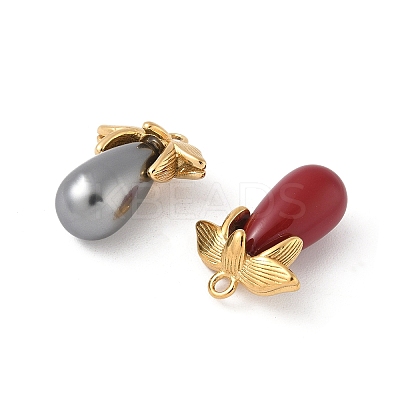 304 Stainless Steel Plastic Pendants STAS-Z153-04G-1