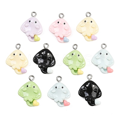 Opaque Resin Pendants RE-CBA5D24-03-1