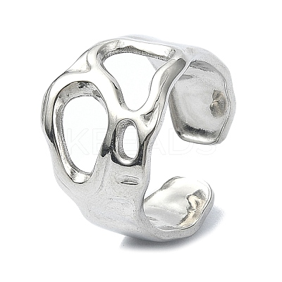 304 Stainless Steel Cuff Rings RJEW-M019-22P-1