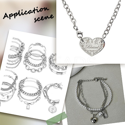 DIY Oxidation Aluminum Cable Chains Necklaces/Bracelets Making Kits DIY-SP0001-87A-S-1